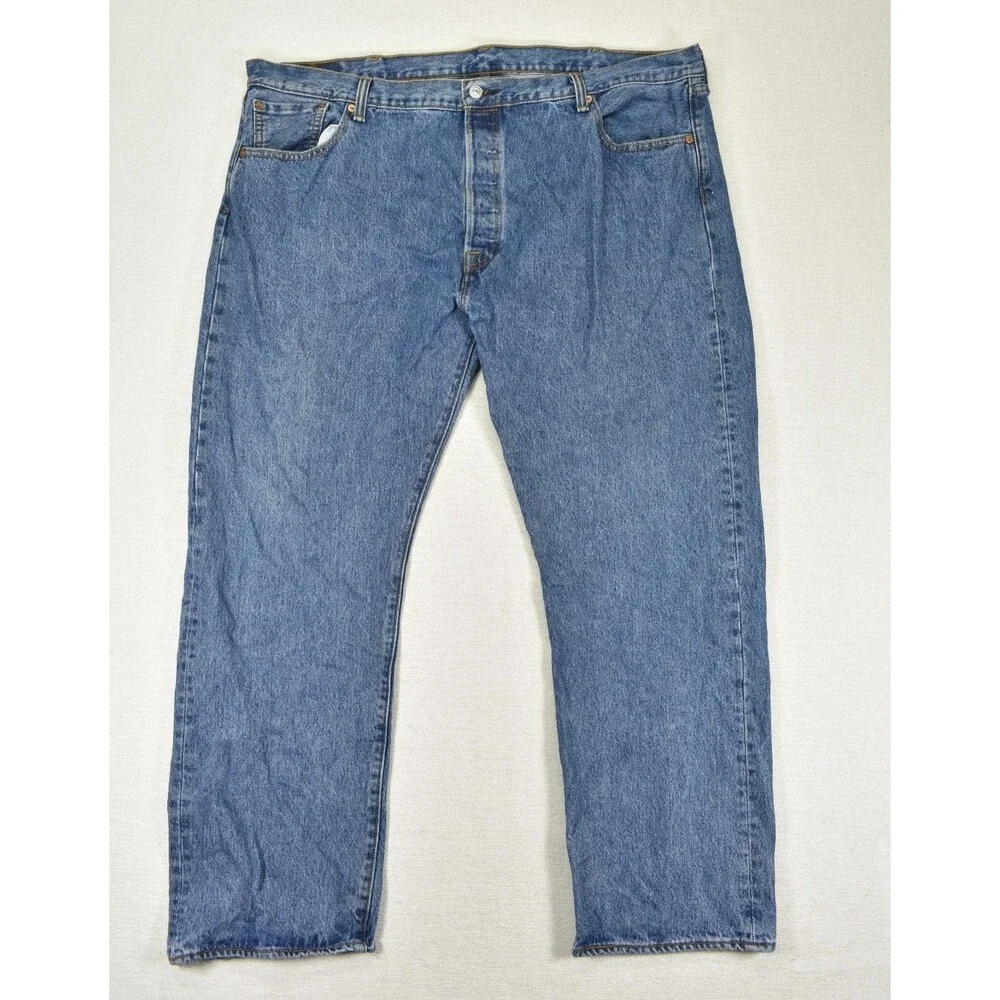 Levi's 501 Original Fit Button Fly Denim Jeans Blue Men's Size 44x30